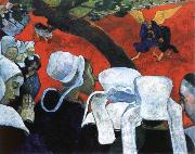 Paul Gauguin the vision after the sermon oil painting on canvas